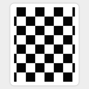 Black and White Chequered Print Sticker